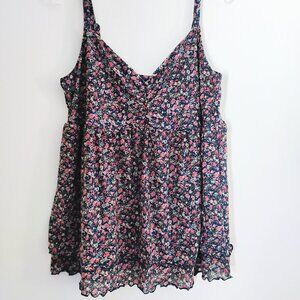 Mesh V-Neck Babydoll Cami